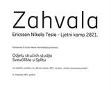 Zahvalnica - Ericsson Nikola Tesla