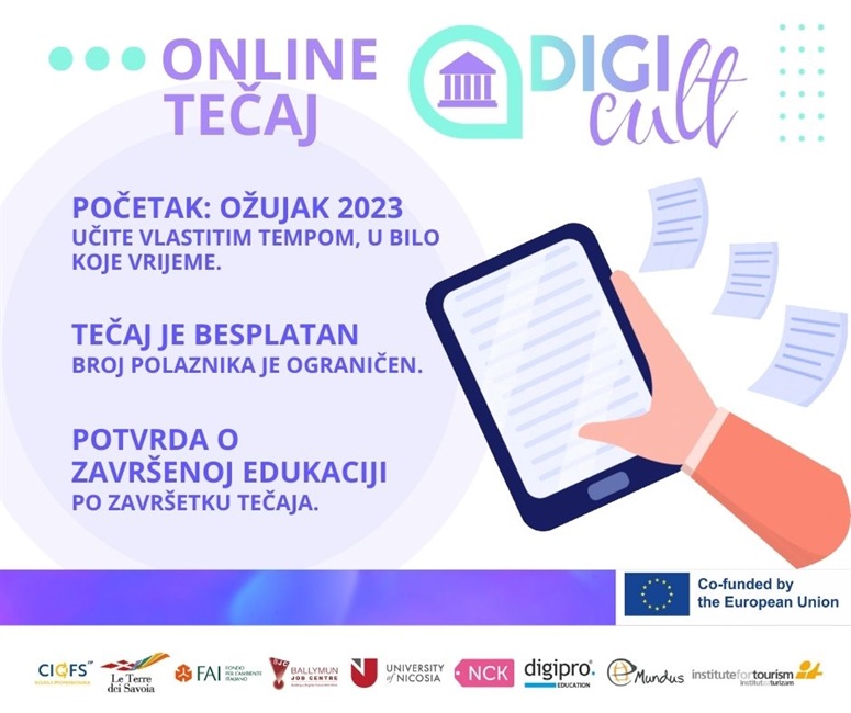 Besplatni on-line tečaj DIGICULT u organizaciji Instituta za turizam