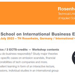 Summer School on International Business Ethics