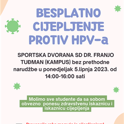 Cijepljenje protiv HPV-a za studente Sveučilišta u Splitu