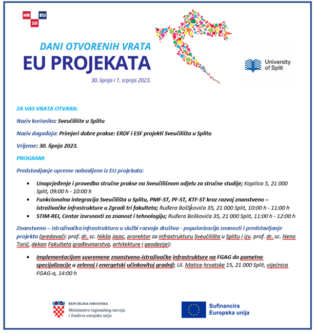 Dani otvorenih vrata EU projekata