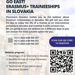 Webinar about Erasmus traineeships in Slovakia