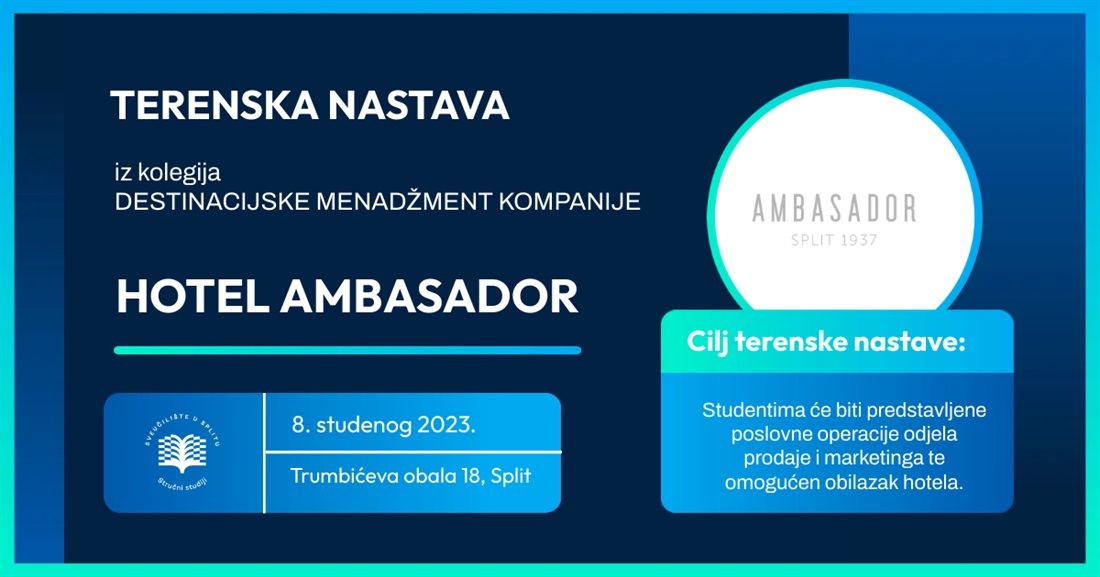 Terenska nastava Hotel Ambasador Split