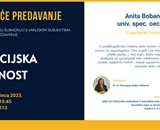 Gostujuće predavanje - Anita Boban, univ. spec. oec. (ZABA)