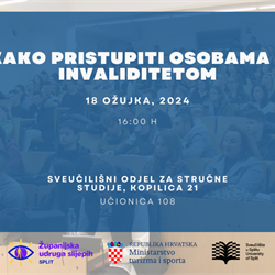 Poziv za Predavanje: Kako pristupiti osobama s invaliditetom
