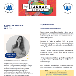 Najava radionice - Priprema za razgovor za posao (Antonia Peroš, mag.psych.)