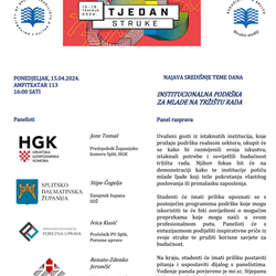 Panel rasprava -  Institucionalna podrška za mlade na tržištu rada