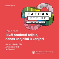 Panel rasprava: Bivši studenti odjela, danas uspješni u karijeri