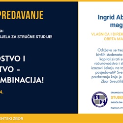 Gostujuće predavanje - Ingrid Abram, mag.oec.