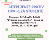Cijepljenje protiv HPV-a za studente