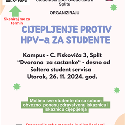 Cijepljenje protiv HPV-a za studente