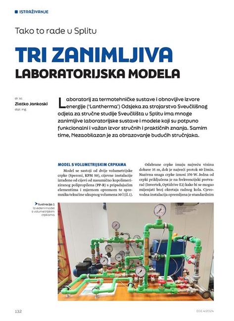 Prezentacija radova Odsjeka za strojarstvo (časopis EGE)