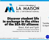 Pridružite se SEA-EU webinaru: Otkrijte studentski život u Brestu, Kielu i Splitu!