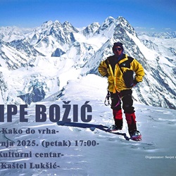 Poziv na predavanje poznatog alpinista i putopisca Stipe Božića