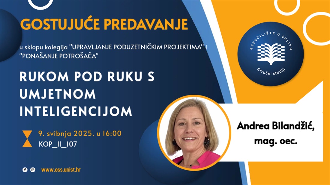 Gostujuće predavanje: RUKOM POD RUKU S UMJETNOM INTELIGENCIJOM