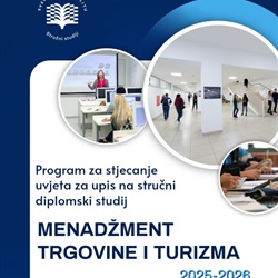 Poziv na upis Programa za stjecanje uvjeta za upis na stručni diplomski studij Menadžment trgovine i turizma