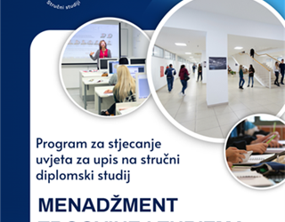 Poziv na upis Programa za stjecanje uvjeta za upis na stručni diplomski studij Menadžment trgovine i turizma