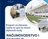 Poziv na upis Programa za stjecanje uvjeta za upis na stručni diplomski studij Računovodstvo i financije