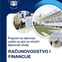 Poziv na upis Programa za stjecanje uvjeta za upis na stručni diplomski studij Računovodstvo i financije