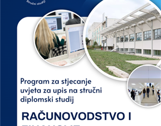 Poziv na upis Programa za stjecanje uvjeta za upis na stručni diplomski studij Računovodstvo i financije