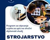 Poziv na upis Programa za stjecanje uvjeta za upis na stručni diplomski studij Strojarstva