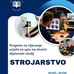 Poziv na upis Programa za stjecanje uvjeta za upis na stručni diplomski studij Strojarstva