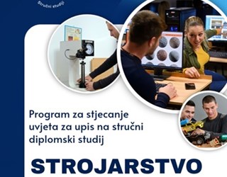 Poziv na upis Programa za stjecanje uvjeta za upis na stručni diplomski studij Strojarstva