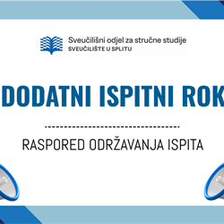 RASPORED ODRŽAVANJA ISPITA - DODATNI ISPITNI ROK (26. rujna 2025.)