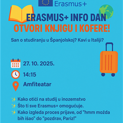 🌍 ERASMUS+ INFO DAN — OTVORI KNJIGU I KOFERE! ✈️