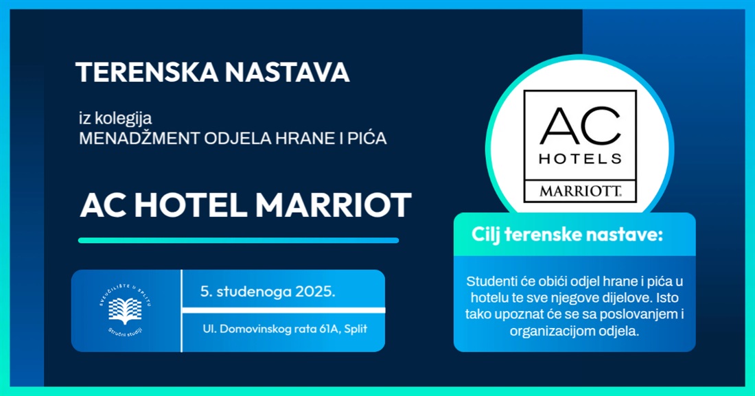 Terenska nastava - AC Hotel Marriott Split