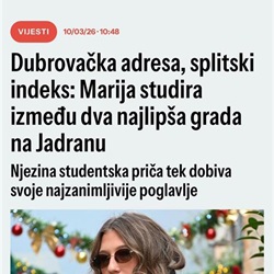 Dalmatinski portal objavio članak o našoj studentici Mariji Jarak