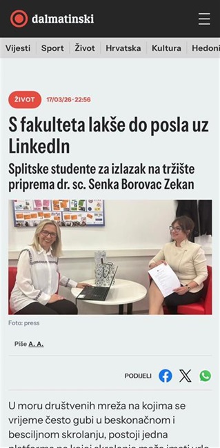 S fakulteta lakše do posla uz LinkedIn