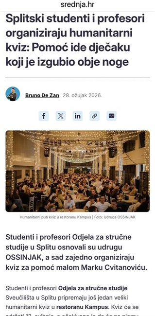 Portal Srednja.hr objavio članak o inicijativi studenata i profesora Sveučilišnog odjela za stručne studije