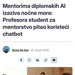 Izazovi u mentoriranju studenata pojavom umjetne inteligencije