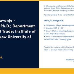 Gostujuće predavanje - Krystian Bigos, Ph.D.; Krakow University of Economics