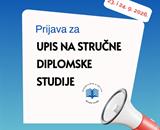 NAPUTAK ZA PRIJAVU ZA UPIS NA STRUČNE DIPLOMSKE STUDIJE