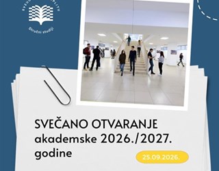 Svečano otvaranje akademske 2026./2027. godine