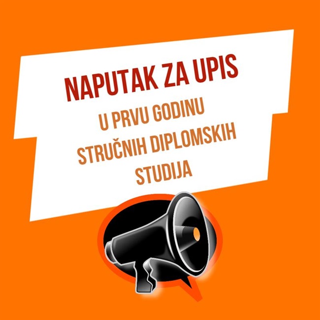 Rang lista i naputak za upis u 1. godinu stručnih diplomskih studija