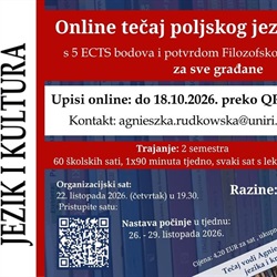 Program cjeloživotnog obrazovanja "Suvremena Poljska: jezik i kultura"