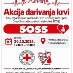 🩸 OBAVIJEST O AKCIJI DOBROVOLJNOG DARIVANJA KRVI