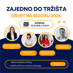 Poziv na Besplatan webinar: Kako se prodaju doživljaji? Što nam je pokazala sezona 2026.?