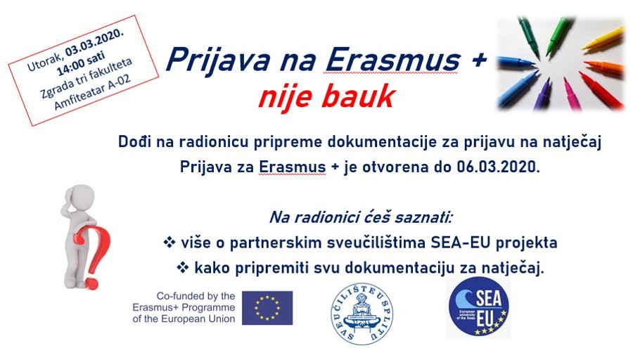 Radionica o pisanju prijave za Erasmus mobilnost studenata