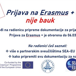 Radionica o pisanju prijave za Erasmus mobilnost studenata