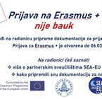 Radionica o pisanju prijave za Erasmus mobilnost studenata